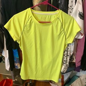 Women’s athletic Champion glow yellow top Size M